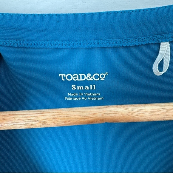 Toad & Co Womens Blue Tech Tomboy Cap Short Sleeve Casual Mini Dress size Small - Picture 9 of 9